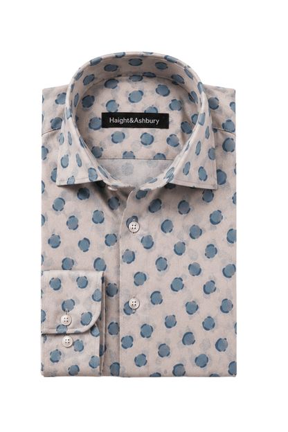 [48022-76] DT PRINTED DRESS SHIRT