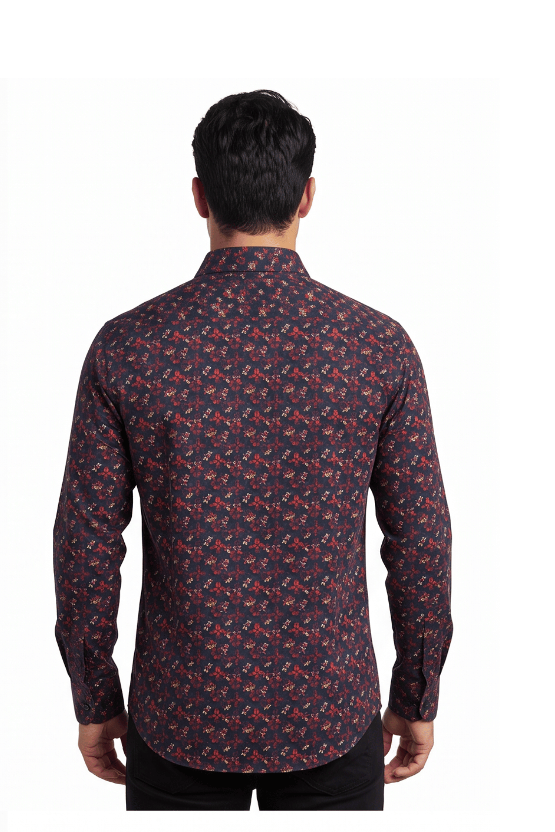 [48022-78] DT PRINTED DRESS SHIRT