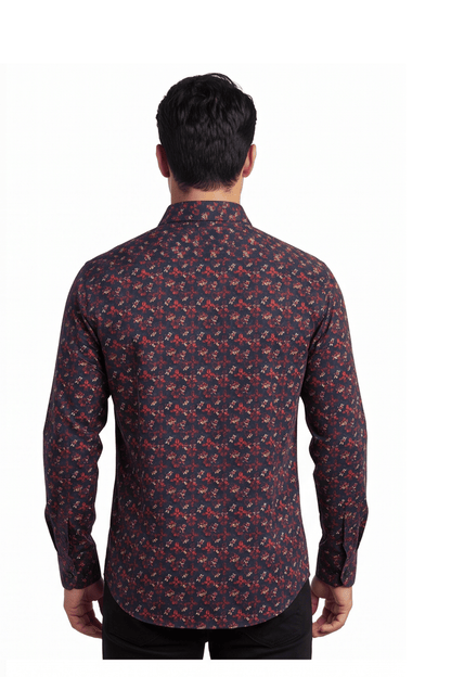 [48022-78] DT PRINTED DRESS SHIRT