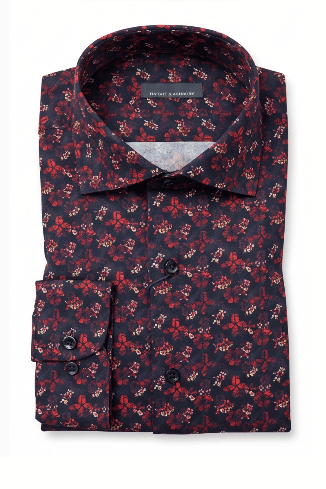 [48022-78] DT PRINTED DRESS SHIRT