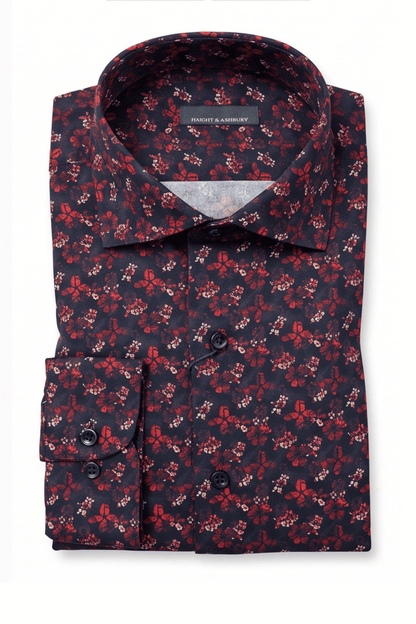 [48022-78] DT PRINTED DRESS SHIRT