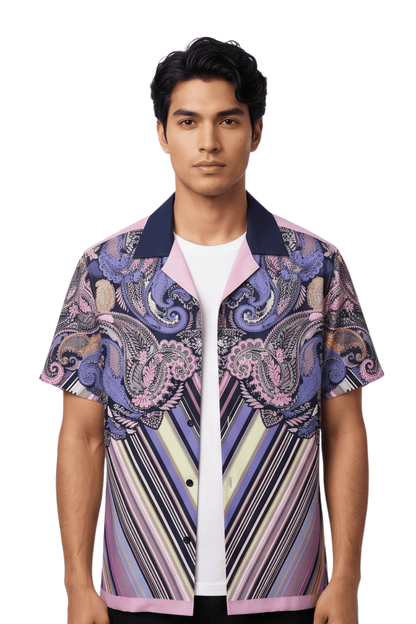 [48021-07] Resort Collar Short Sleeve Shirt