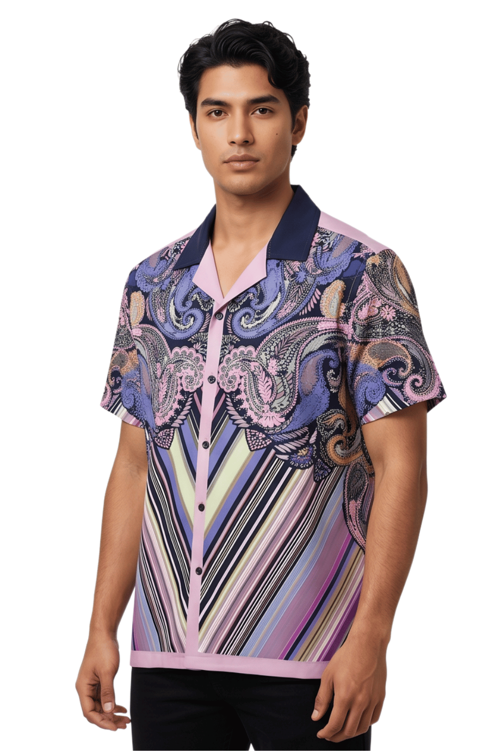 [48021-07] Resort Collar Short Sleeve Shirt
