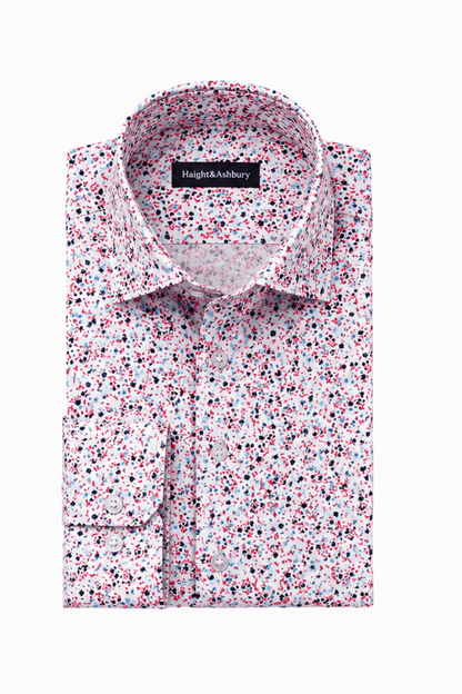 [48022-08] DT PRINTED DRESS SHIRT