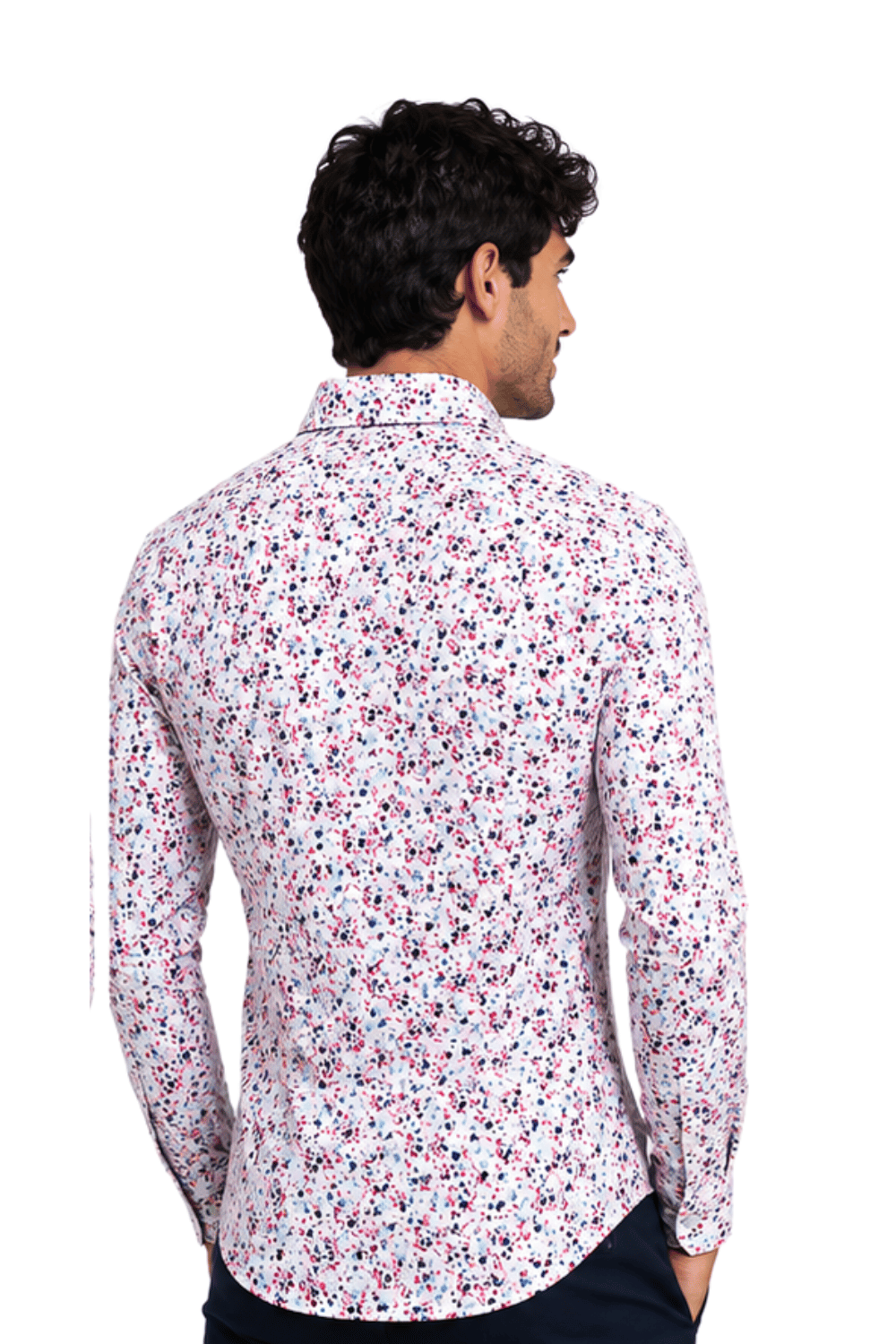 [48022-08] DT PRINTED DRESS SHIRT