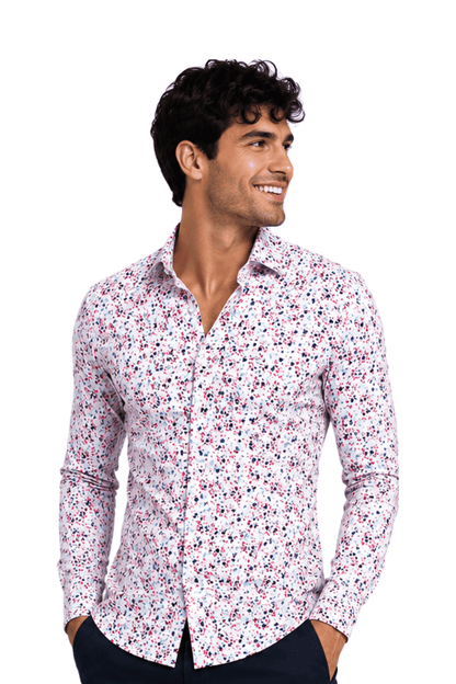 [48022-08] DT PRINTED DRESS SHIRT