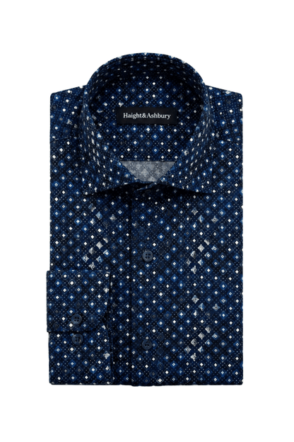 [48022-80] DT PRINTED DRESS SHIRT