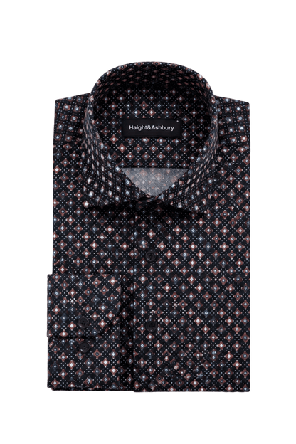 [48022-81] DT PRINTED DRESS SHIRT