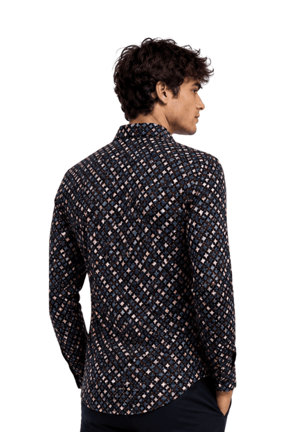 [48022-81] DT PRINTED DRESS SHIRT