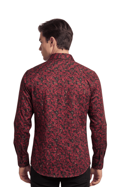 [48022-83] DT PRINTED DRESS SHIRT