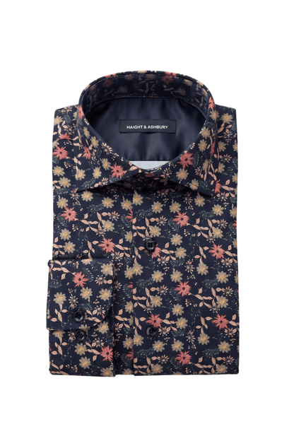 [48022-84] DT PRINTED DRESS SHIRT