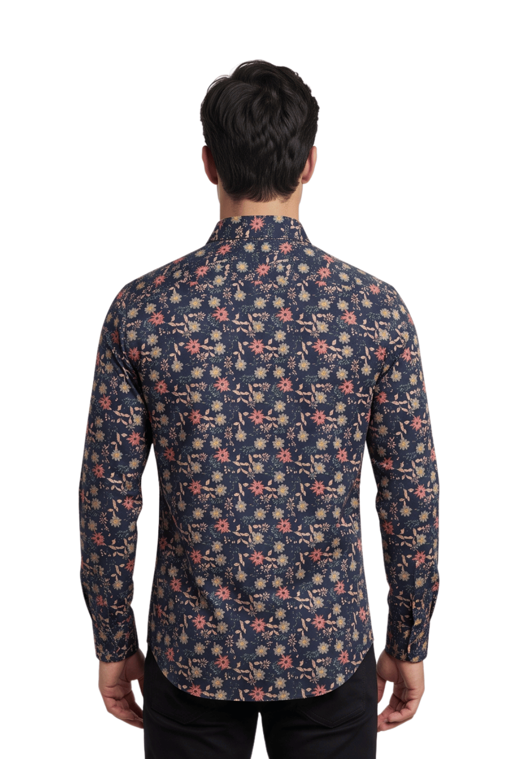 [48022-84] DT PRINTED DRESS SHIRT