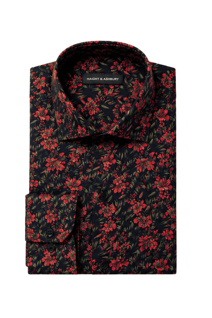 [48022-85] DT PRINTED DRESS SHIRT