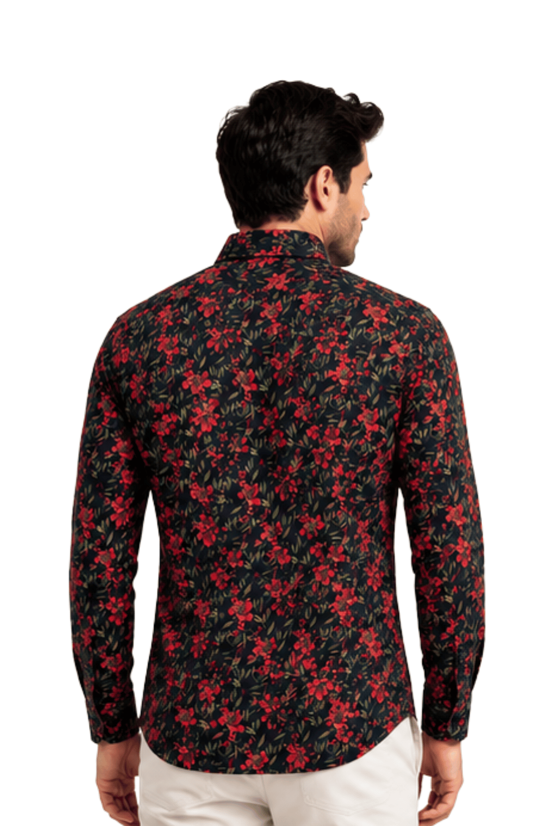 [48022-85] DT PRINTED DRESS SHIRT
