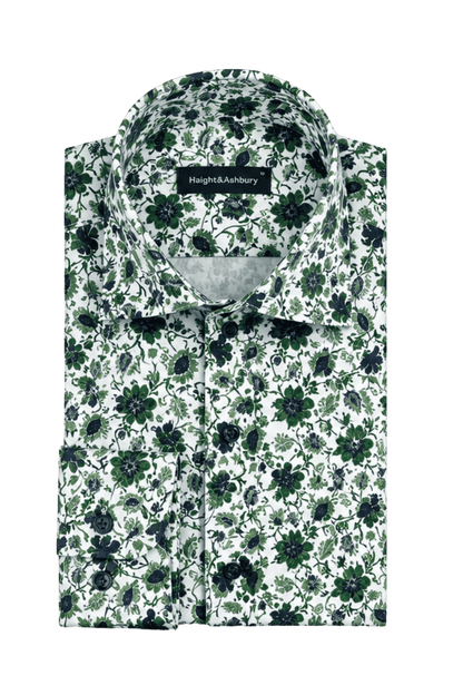 [48022-86] DT PRINTED DRESS SHIRT