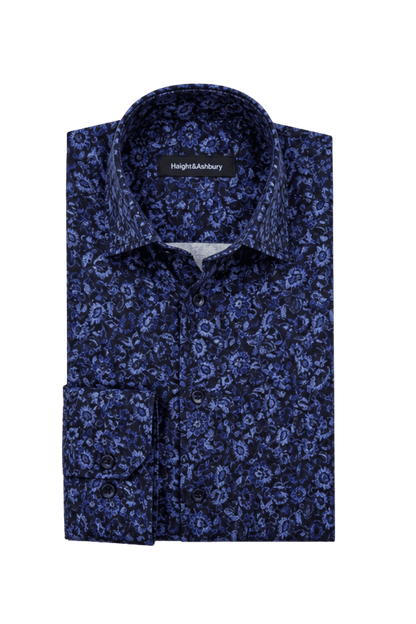[48022-87] DT PRINTED DRESS SHIRT