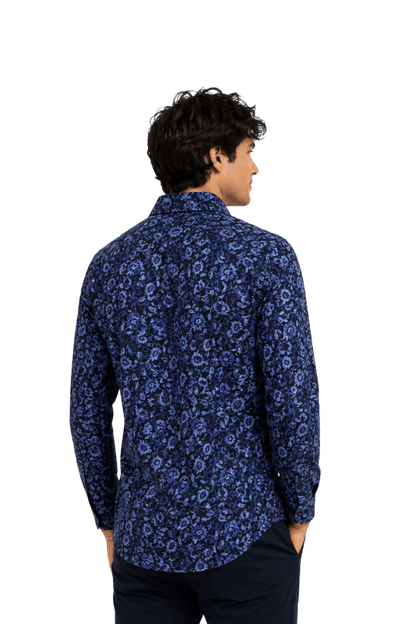 [48022-87] DT PRINTED DRESS SHIRT