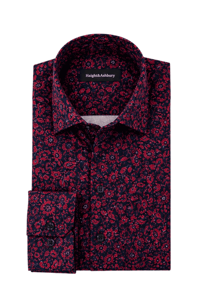 [48022-89] DT PRINTED DRESS SHIRT