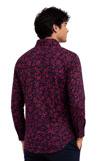 [48022-89] DT PRINTED DRESS SHIRT
