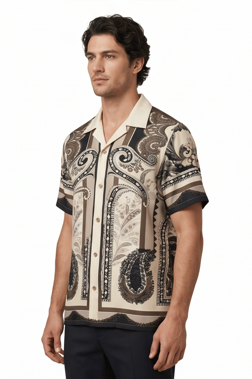 [48021-08] Resort Collar Short Sleeve Shirt
