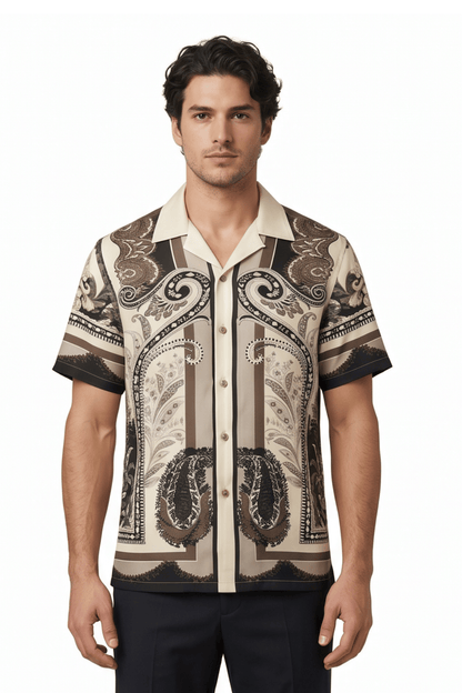 [48021-08] Resort Collar Short Sleeve Shirt