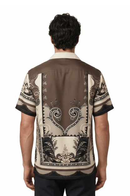 [48021-08] Resort Collar Short Sleeve Shirt