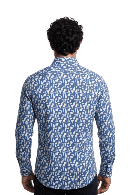 [48022-94] DT PRINTED DRESS SHIRT