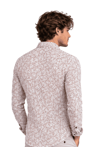 [48022-96] DT PRINTED DRESS SHIRT
