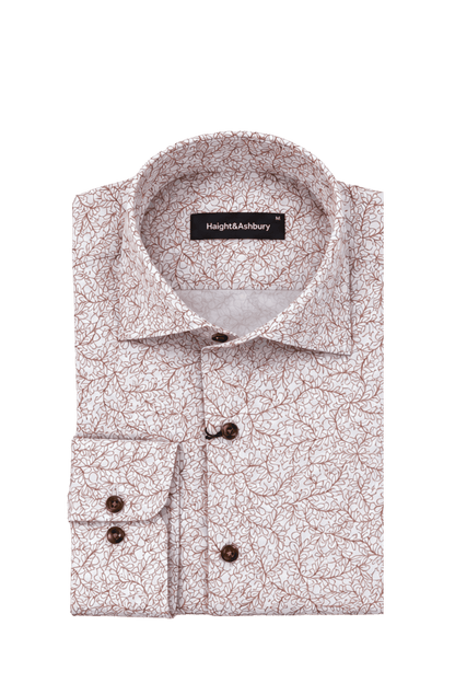 [48022-96] DT PRINTED DRESS SHIRT