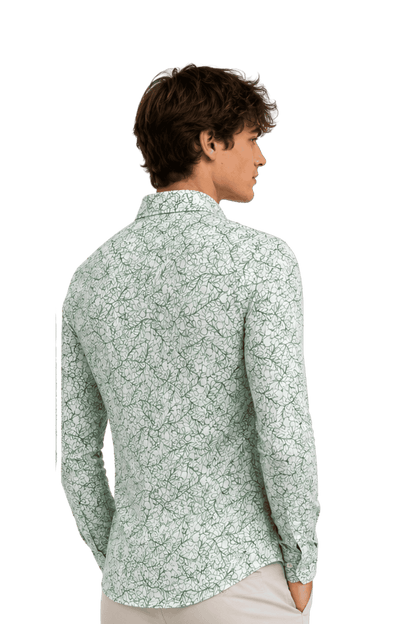 [48022-97] DT PRINTED DRESS SHIRT
