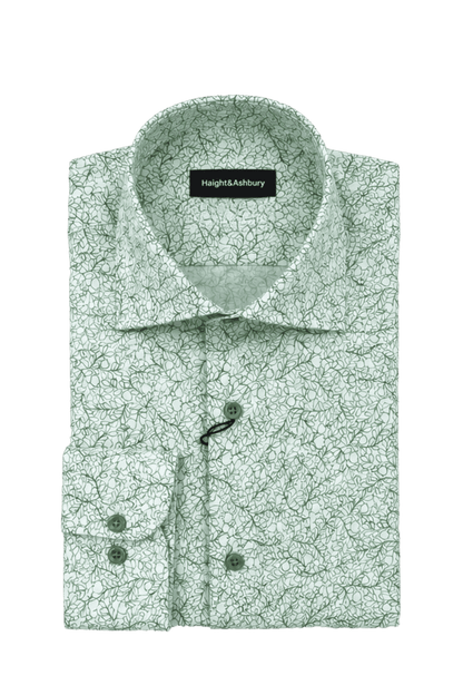 [48022-97] DT PRINTED DRESS SHIRT