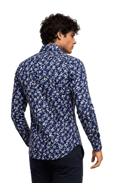 [48022-99] DT PRINTED DRESS SHIRT