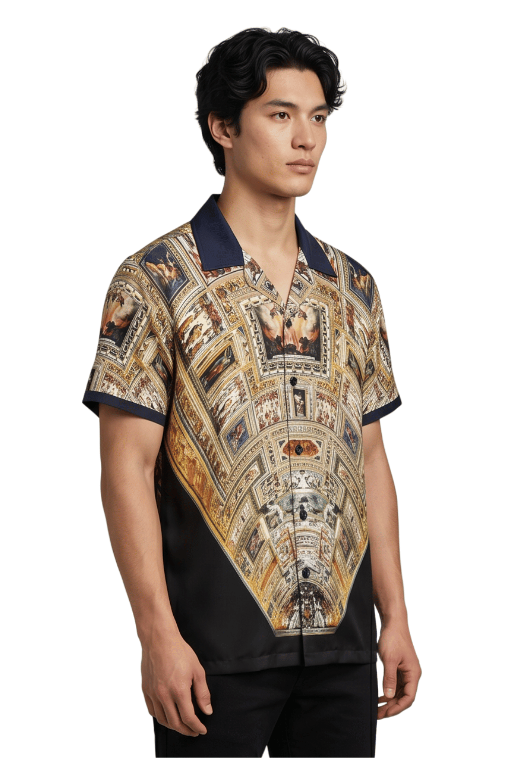 [48021-09] Resort Collar Short Sleeve Shirt