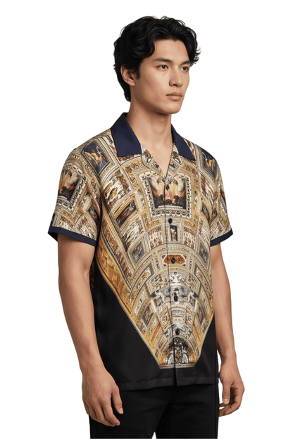 [48021-09] Resort Collar Short Sleeve Shirt
