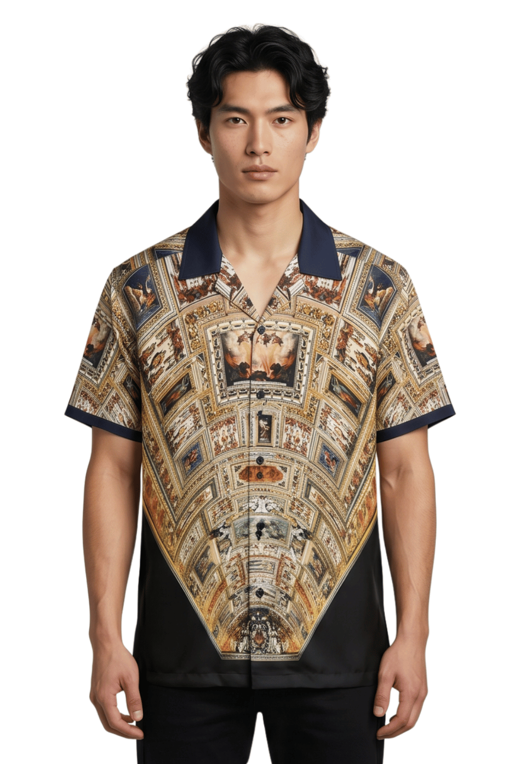 [48021-09] Resort Collar Short Sleeve Shirt