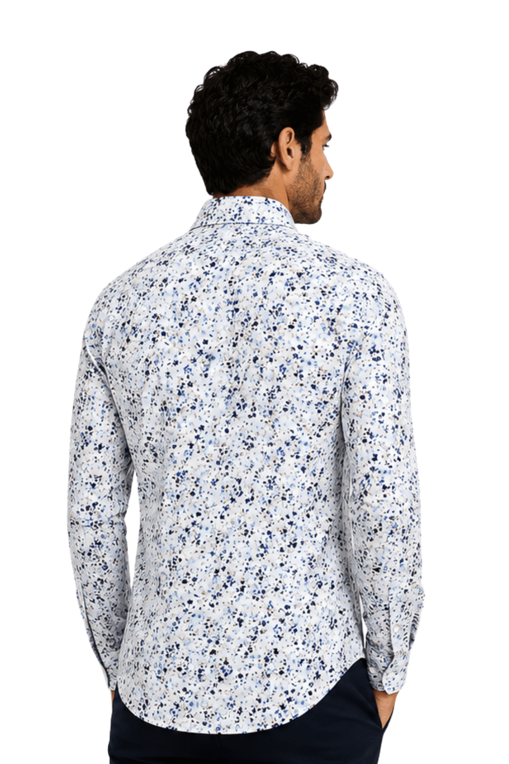 [48022-09] DT PRINTED DRESS SHIRT
