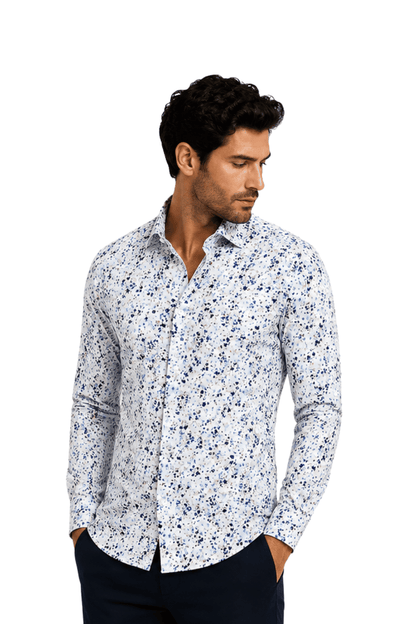 [48022-09] DT PRINTED DRESS SHIRT