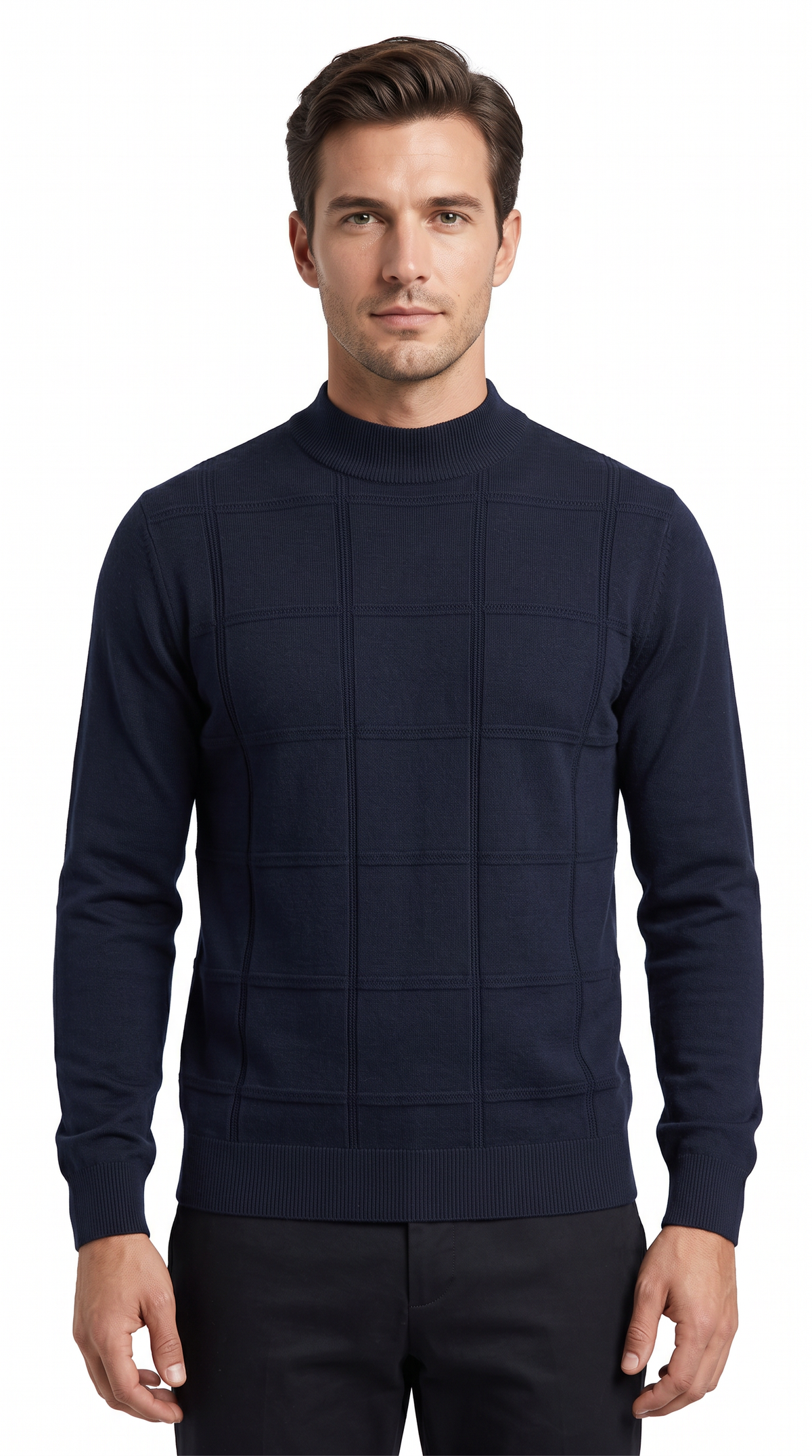 [32097-00-102] CASHMERE BLEND LS MOCKNECK
