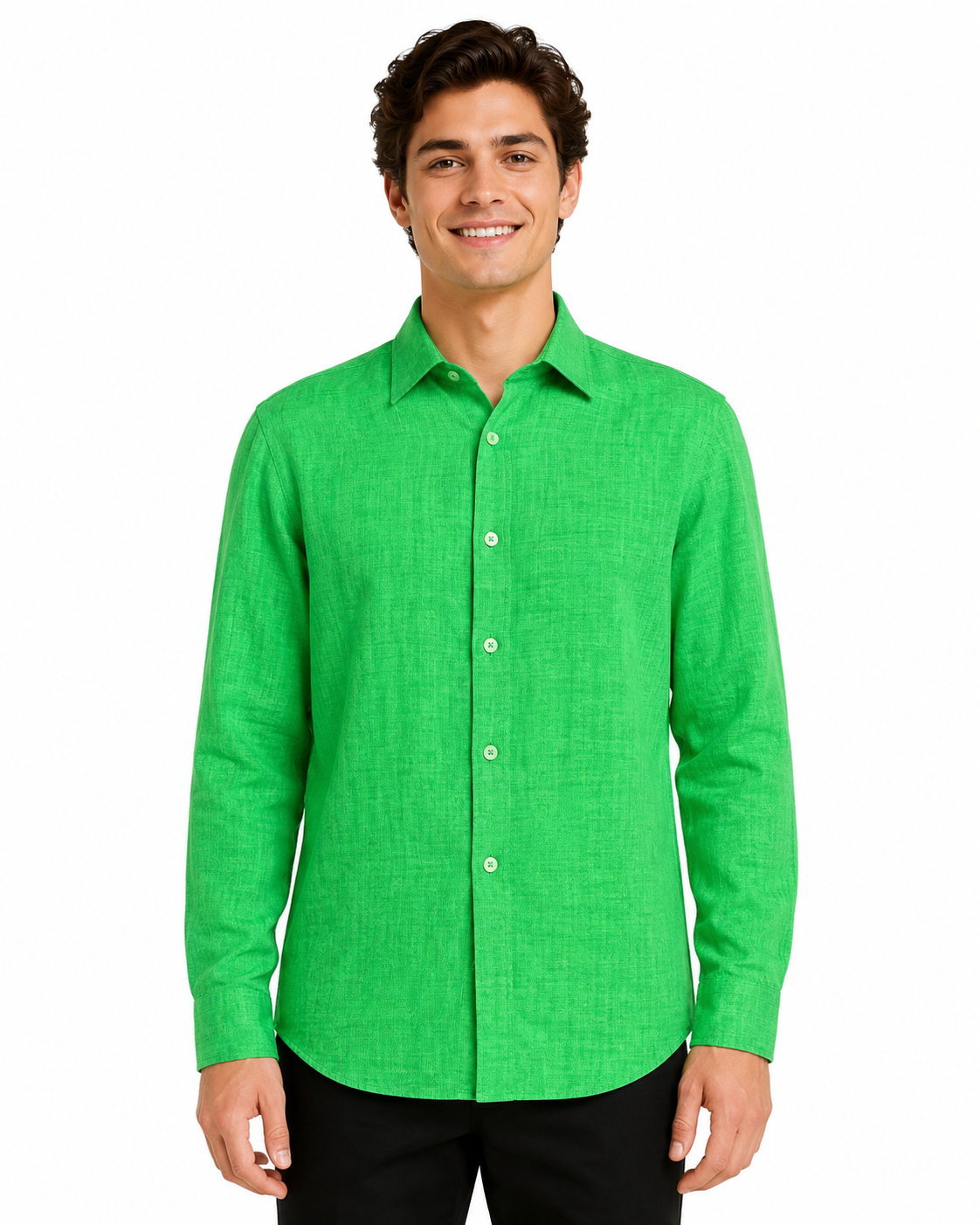 [48017-61] LS MICRO CRIMP SHIRT