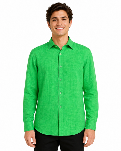[48017-61] LS MICRO CRIMP SHIRT