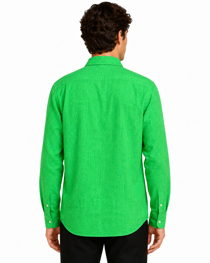 [48017-61] LS MICRO CRIMP SHIRT