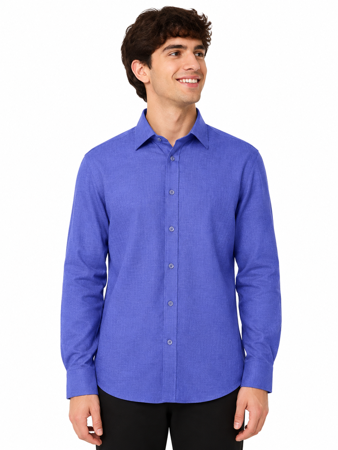 [48017-05] LS MICRO CRIMP SHIRT