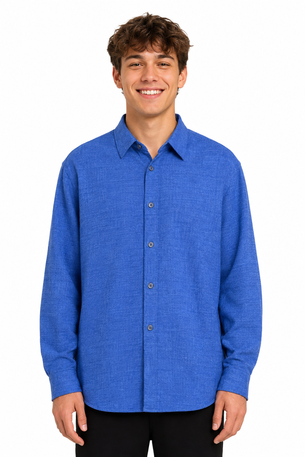 [48017-67] LS MICRO CRIMP SHIRT