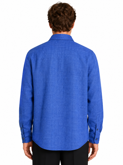 [48017-67] LS MICRO CRIMP SHIRT