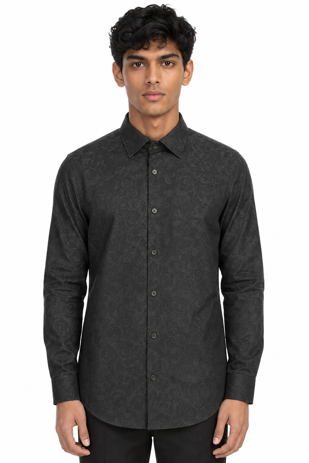 [41749-SIYAH] TONAL CEREMONY DRESS SHIRT
