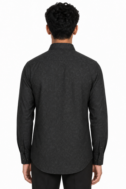 [41749-SIYAH] TONAL CEREMONY DRESS SHIRT