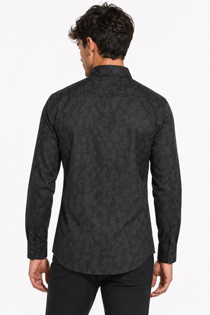 [41749-SIYAH01] TONAL CEREMONY DRESS SHIRT