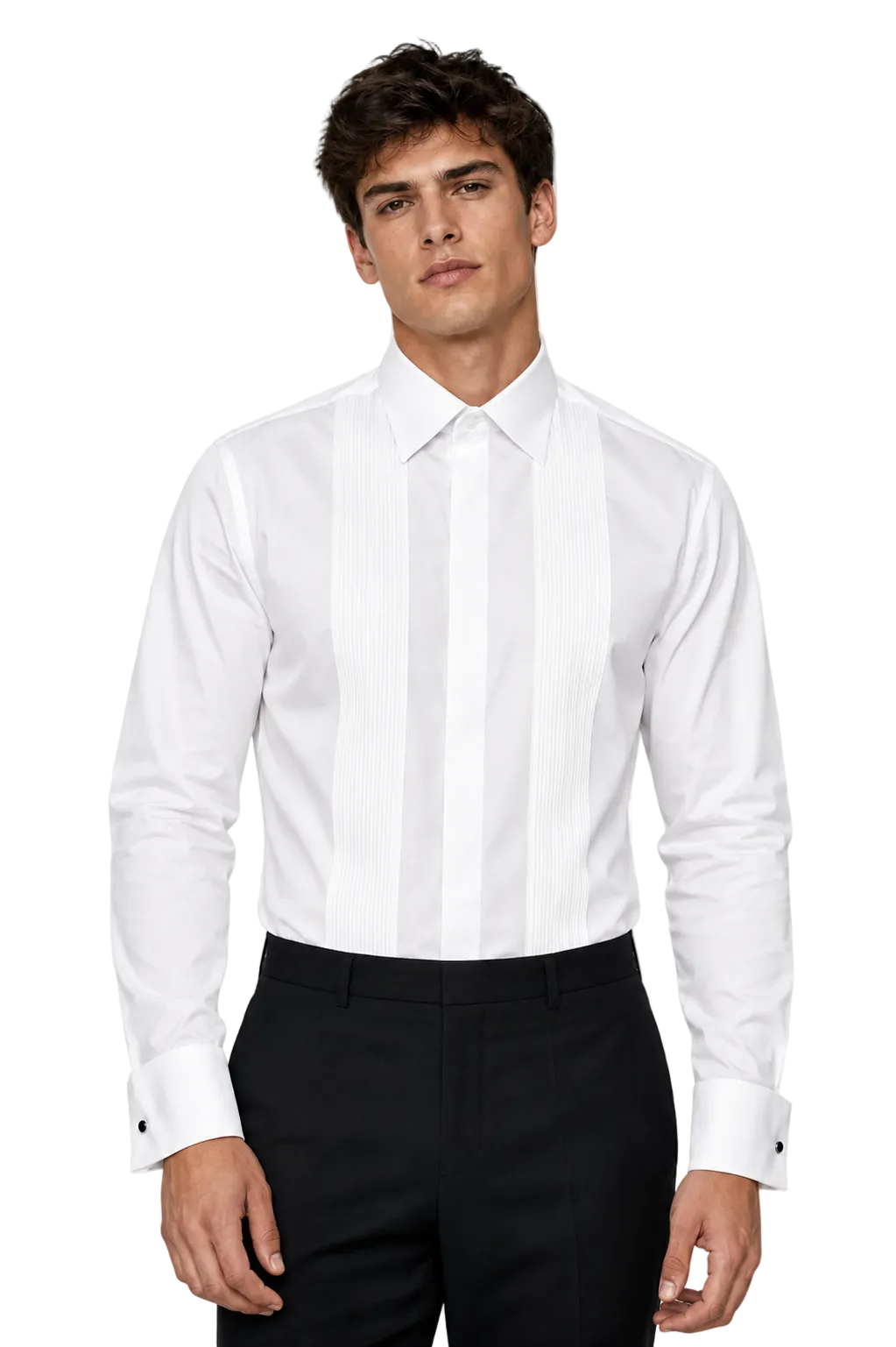 [40153-BEYAZ] Z TUXEDO SHIRT