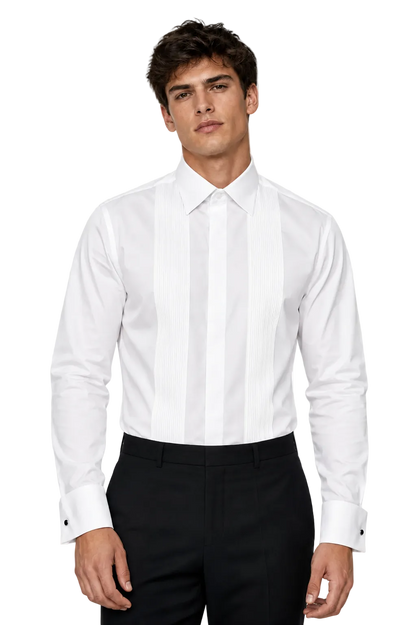 [40153-BEYAZ] Z TUXEDO SHIRT