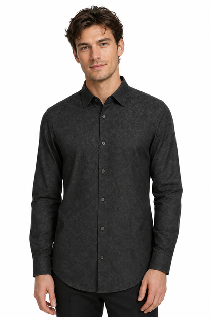 [41749-SIYAH] TONAL CEREMONY DRESS SHIRT